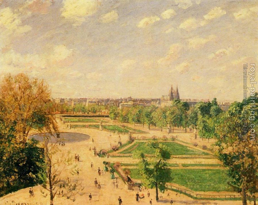 Camille Pissarro : The Tuileries Gardens, Morning, Spring, Sun